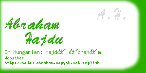 abraham hajdu business card